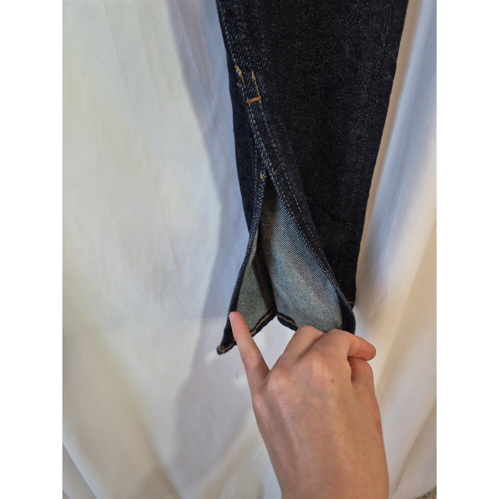 Agolde Ingram Dark Indigo Regenerative Cotton Split Jeans 23 - Picture 8 of 13